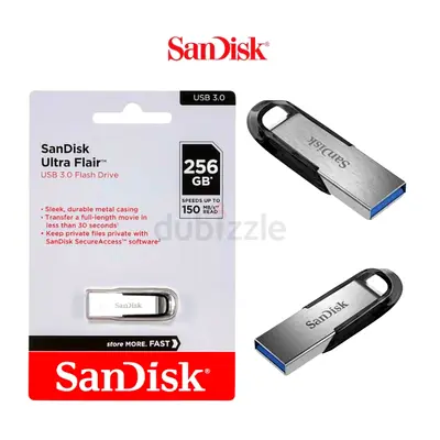 SanDisk Ultra Flair 256GB USB 3.0 Flash Drive - Metal Casing (Like New)