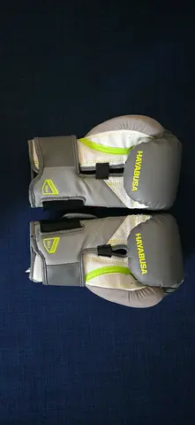 Hayabusa Boxing Gloves - Pair (Grey/Green), Good Condition (used once or twice)