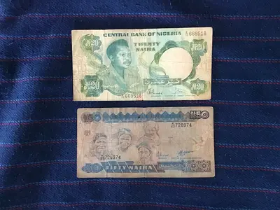 2 RARE VINTAGE NIGERIA BANKNOTES