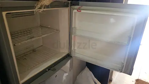 double-door fridge - used, working
