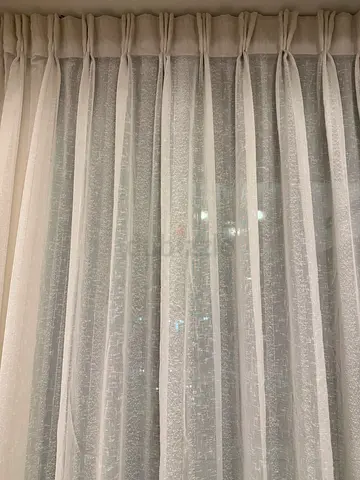 Soft ivory sheer curtains