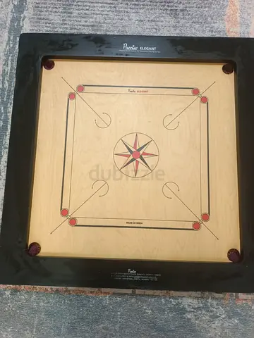 Wooden Carrom Board (Standard Size) with Carrom Men Pockets