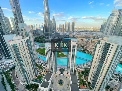 Fountain & Burj Khalifa View | High Floor | Vacant