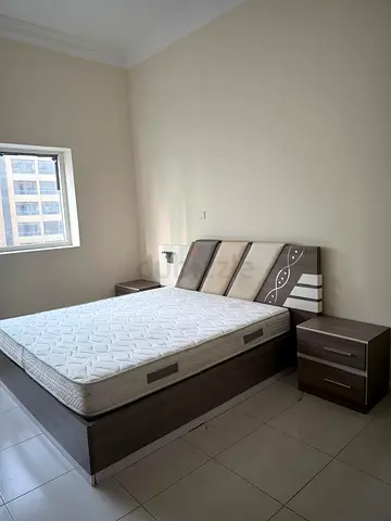 Queen Bed Frame with Headboard and Two Nightstands - Good Condition