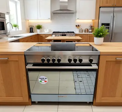 Stainless Steel Freestanding Electric Oven with Ceramic Hob - Excellent Condition