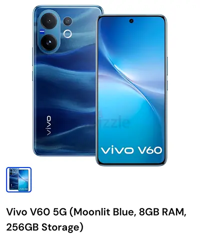 Vivo V60 5G Moonlit Blue — 8GB RAM, 256GB