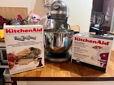 Kitchenaid stand mixer with attachments