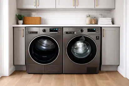 Samsung Front Load Washer and Dryer Set - Stainless Finish