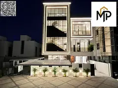 Luxury villa with direct garden views, 6200 sq ft built-up area, two floors and a roof, with elevato