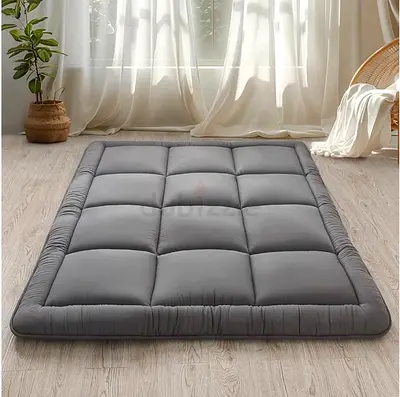 Thick Padded Floor Futon Mattress - Gray, king Size