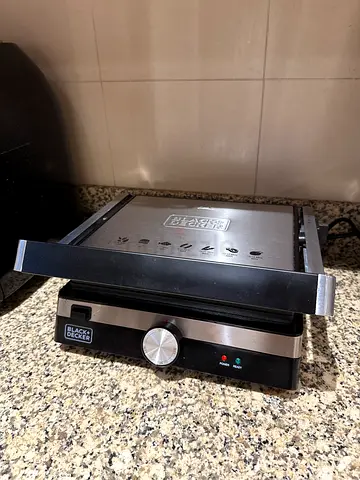 Black+Silver Electric Sandwich Press / Panini Grill (Good Working Condition)