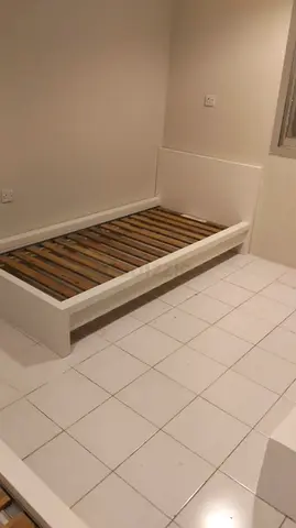 ikea Single white wooden bed frame (platform)
