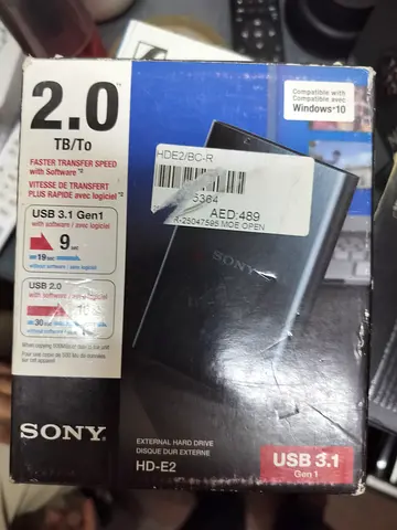 Sony 2.0 1TB HDD USB 3.1 GEN 1