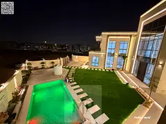 villa at al Yasmeen area | 6 master rooms, majlis, 2hall, pool, lift, jacuzzi, sauna, gym | freehold