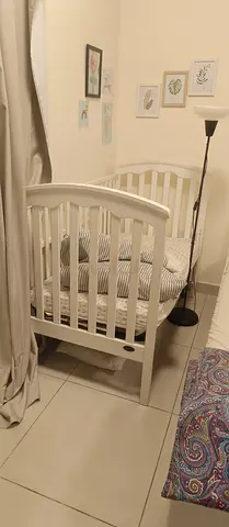 White Wooden Baby Crib for 150!