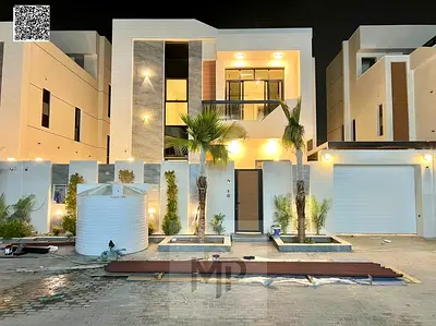 Electricity, water, and air conditioning included Luxury villa for sale in Al Bahia - Elegant design featuring 6 spacious bedrooms, luxurious finishes