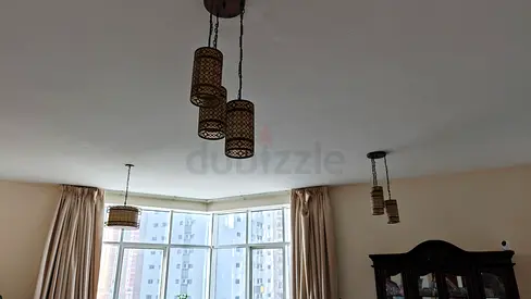 Set of 3 Woven Pendant Ceiling Lights - Brown Rattan Style