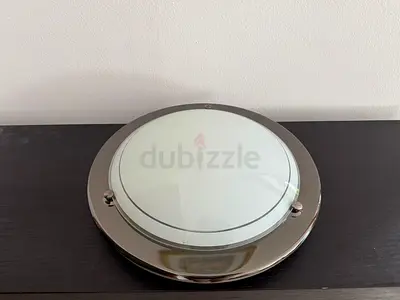 Circular Ceiling Light - Grey and Transparent