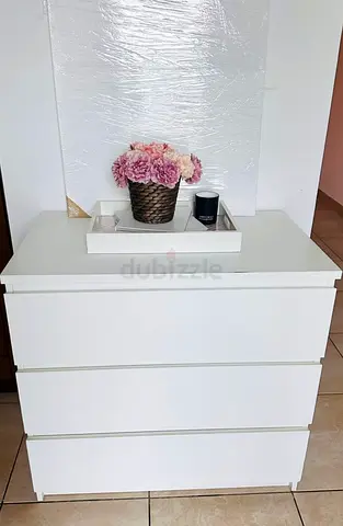 White 3-Drawer Chest Dresser – Modern, Compact