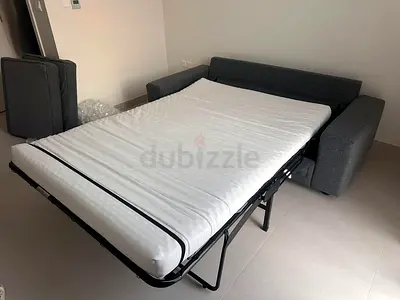Ikea vimle two Seater Sofa bed DarkGrey Fabric 3-Seater Sofa Bed with Mattress - Excellent Condition