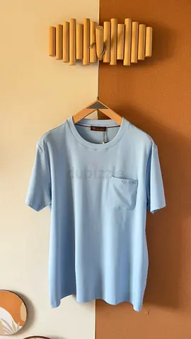 Loro piana Light blue mens pocket t-shirt