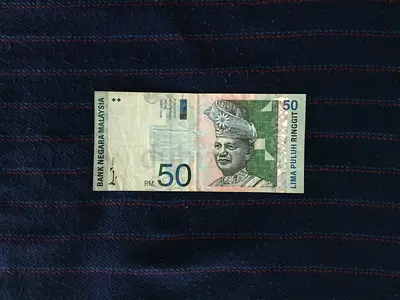 RARE VINTAGE 1990s MALAYSIA 50 RINGGIT BANKNOTE