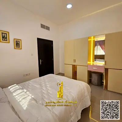 Furnished one-bedroom apartment for rent in Ajman, clean and tidy furnishings, on the Ajman Corniche. All bills and internet included. Fully furnished