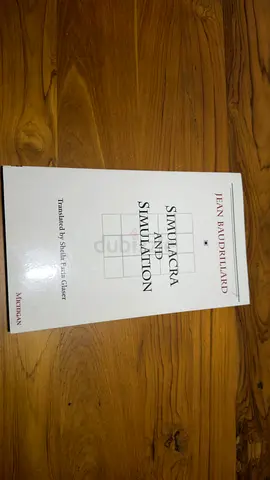 JEAN BAUDRILLARD SIMULACRA AND SIMULATION book