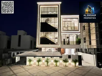 Luxury villa with direct garden views, 6200 sq ft built-up area, two floors and a rooftop, with elevator and swimming pool. Freehold ownership, all-in