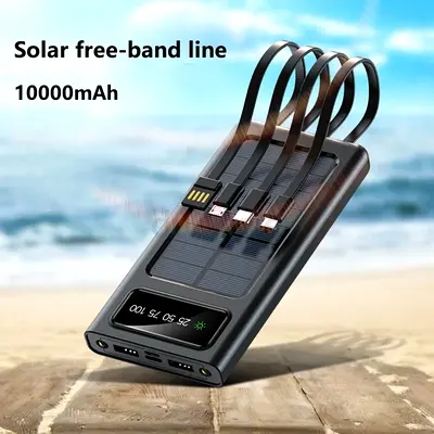 10000mAh Solar Power Bank – Fast Charging | Brand New