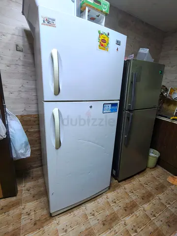 Used White Double-Door Refrigerator - Good Working Condition