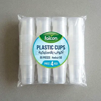 Disposable Plastic Cups (Pack of 50)