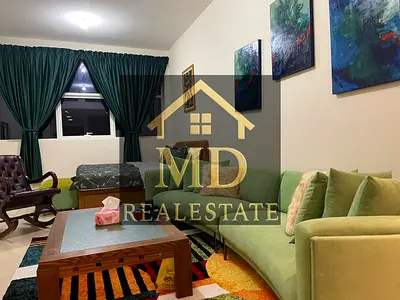 Studio, prime location, new furniture, strategic location close to Sharjah and Dubai exit