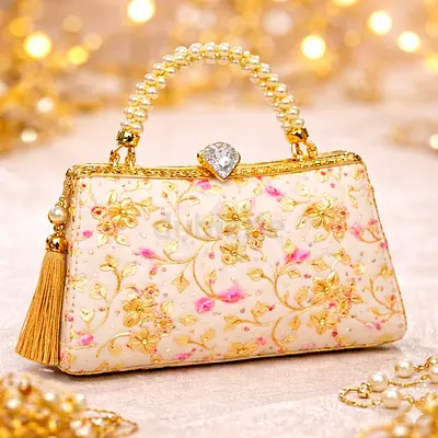 Floral Handle Purse
