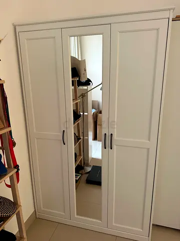 White Wardrobe and Shoe Cupboard