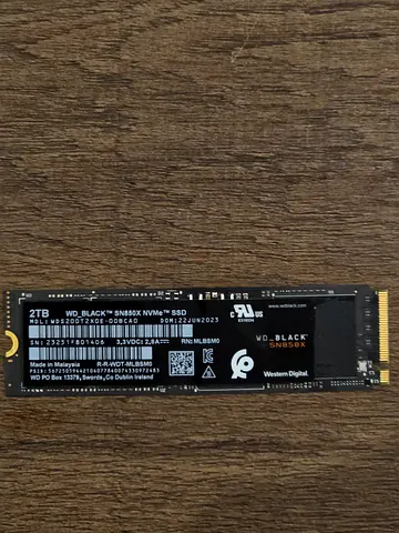 WD 2TB NVME SN850X GEN 4 7300MB/S FOR PC AND PS5
