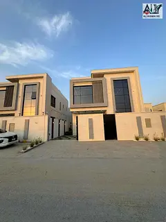 Modern villas with 5 master bedrooms and a swimming pool in Al Zahia, all fees included.