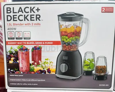Black+Decker 1.5L 400W Blender with 2 Mills (BX365-B5) - New in Box
