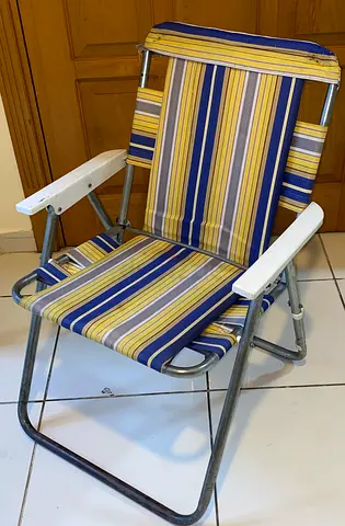 Foldable Outdoor/Beach Chair with Striped Fabric 6 chairs