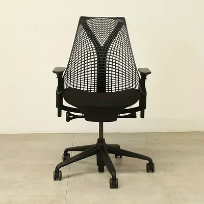 Sayl Herman Miller Chair Black Adjustable Arms Tension Control Tilt limiter forward Tilt limiter loc