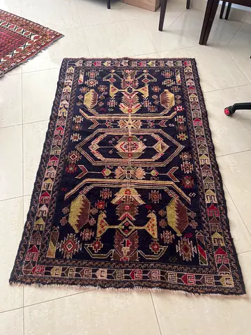 Handwoven Vintage Middle Eastern Rug