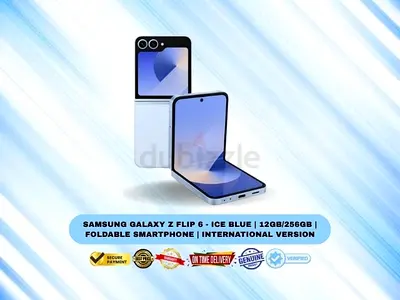 Samsung Galaxy Z Flip 6 - Ice Blue | 12GB/256GB | Foldable Smartphone | International Version
