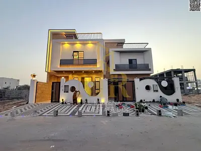 Lowest price villa in Ajman, including registration and ownership fees, on a main street and close to all services.