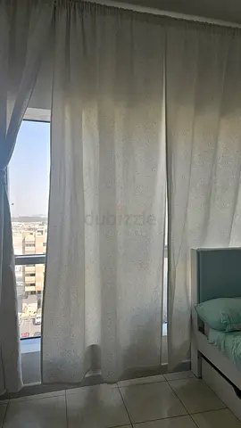 4 PIECES (2 pairs) IKEA CURTAIN offwhite flowral 130×300 cm