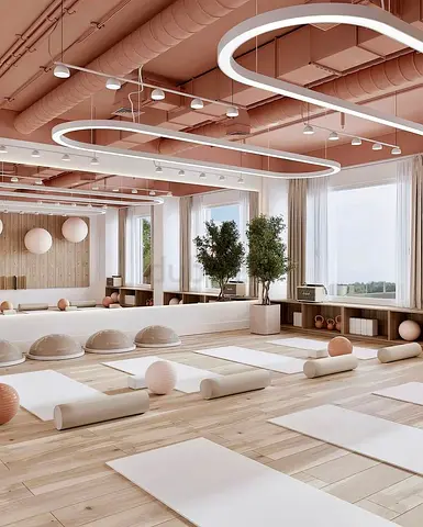 Premium Yoga Studio Fitout  Complete Designing Services