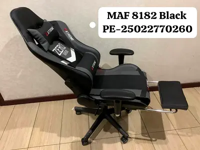 Black Ergonomic Gaming/Office Recliner Chair with Footrest