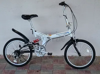 Used white folding city bike - 20 wheels, 6-speed, good condition
