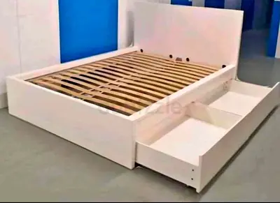 Ikea malm double bed with ikea mattress
