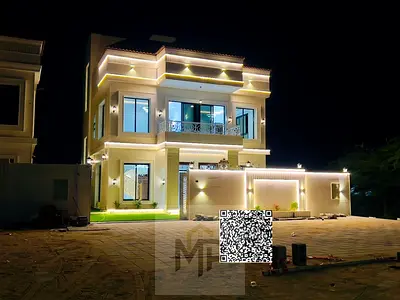 فيلا فاخرة للبيع شاملة رسوم التسجيل والملكية بالقرب من مجمع أزها. يتميز بتصميم عصري وتشطيبات راقية ومساحة واسعة