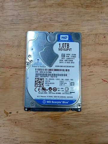 WD Scorpio Blue 1TB 2.5 Laptop Hard Drive (WD10JPVT) - Good Working Condition